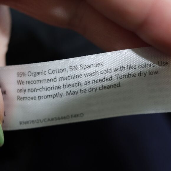 Eileen Fisher Women's Skinny Pants in Black and Navy Pull On Organic Cotton Med - Picture 10 of 10